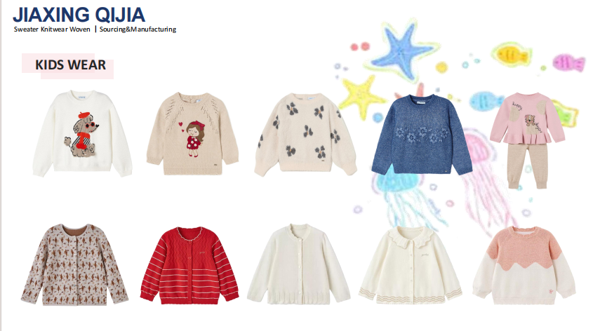 A RUIFAN Baby Knitwear bemutatótermében: a fonaltól a ruhadarabig kislányoknak és kisfiúknak