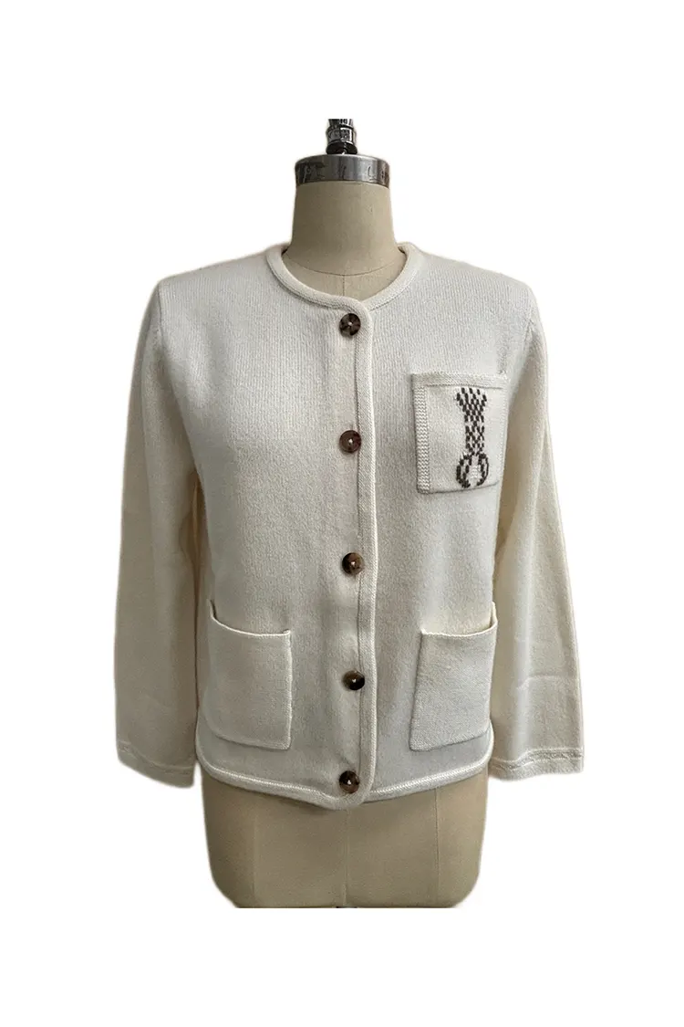 Vágott kardigán női pulóver