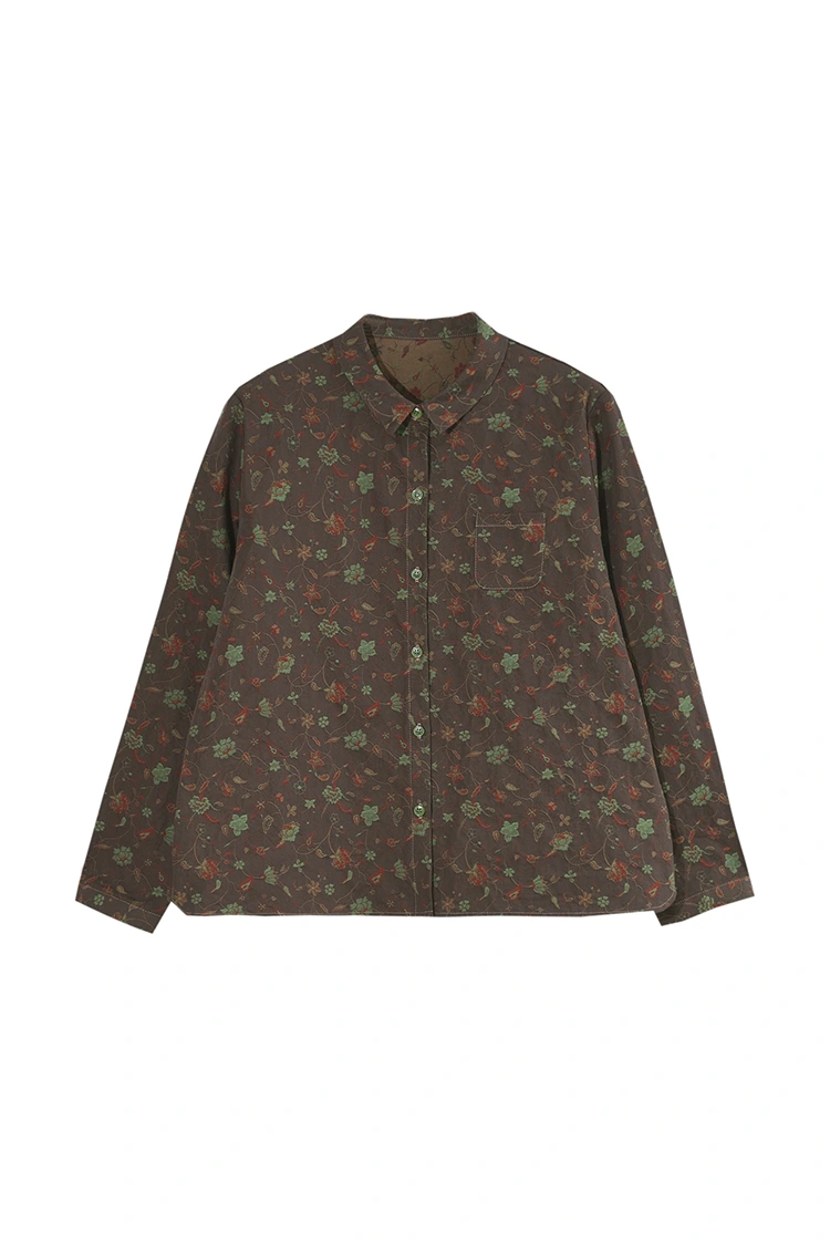 Női virágmintás alkalmi blúz